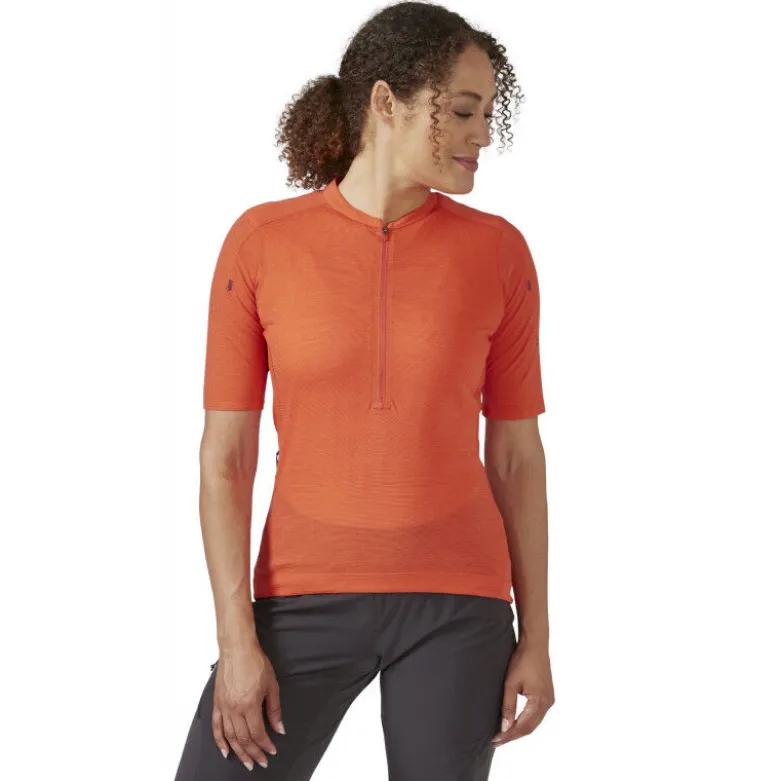 RabWomen's Cindercrino Zip Tee - Maillot vélo femme