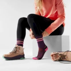 SmartwoolHike Light Cushion Tube Stripe Crew - Chaussettes randonnée femme