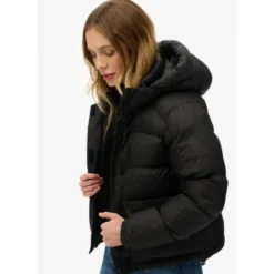 SuperdryBlack Puffer Jacket - Doudoune femme