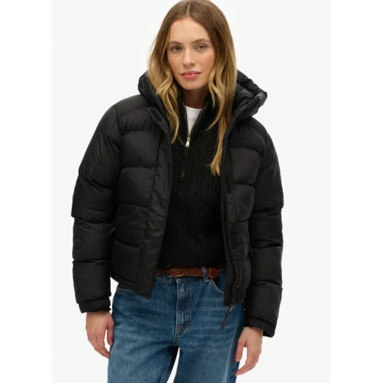 SuperdryBlack Puffer Jacket - Doudoune femme