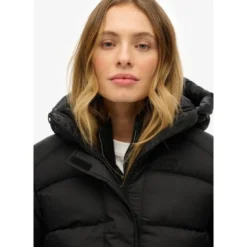 SuperdryBlack Puffer Jacket - Doudoune femme