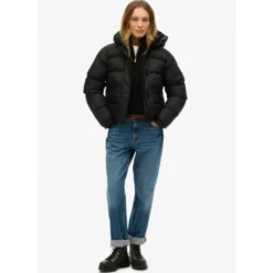 SuperdryBlack Puffer Jacket - Doudoune femme