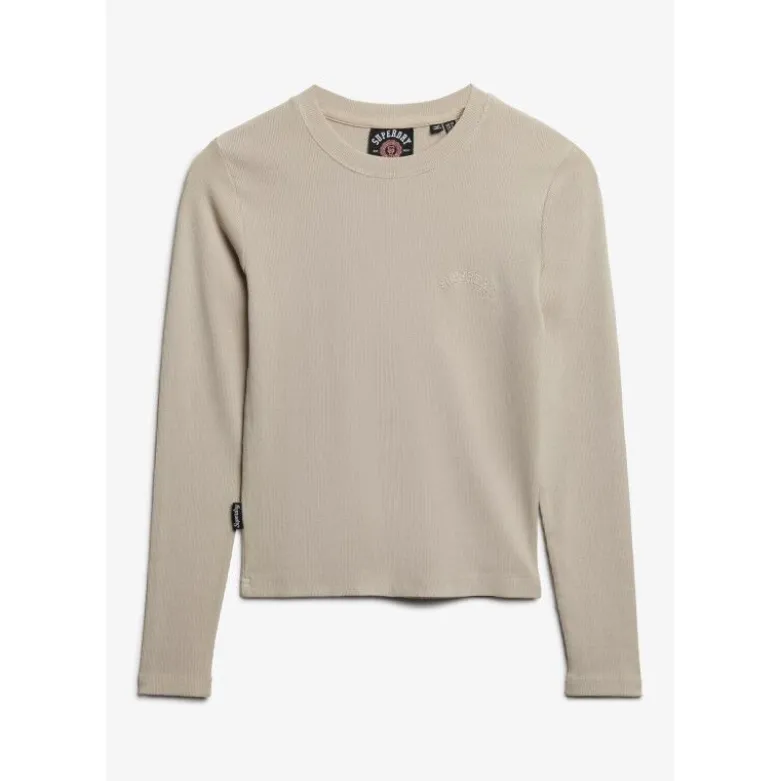 SuperdryEssential Logo Gd Rib Ls Top - T-shirt femme