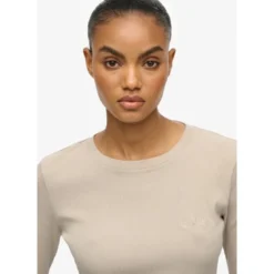 SuperdryEssential Logo Gd Rib Ls Top - T-shirt femme