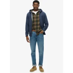SuperdryEssential Logo Half Brushed Zip Hoodie - Sweatshirt à capuche homme