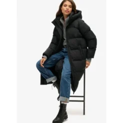SuperdryLongline Hooded Puffer Jacket - Doudoune femme