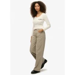SuperdryMid Rise Baggy Chino - Pantalon femme