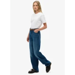 SuperdryOrganic Cotton High Rise Wide Leg - Pantalon femme