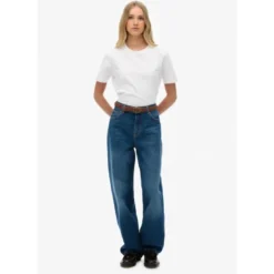 SuperdryOrganic Cotton High Rise Wide Leg - Pantalon femme