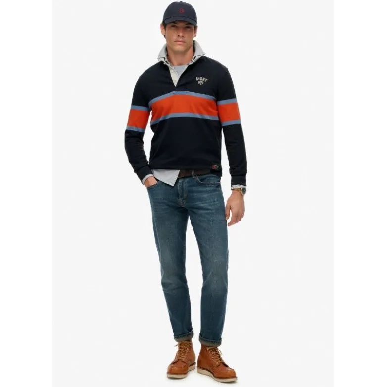 SuperdryVintage Athletic Stripe Rugby - Polo homme